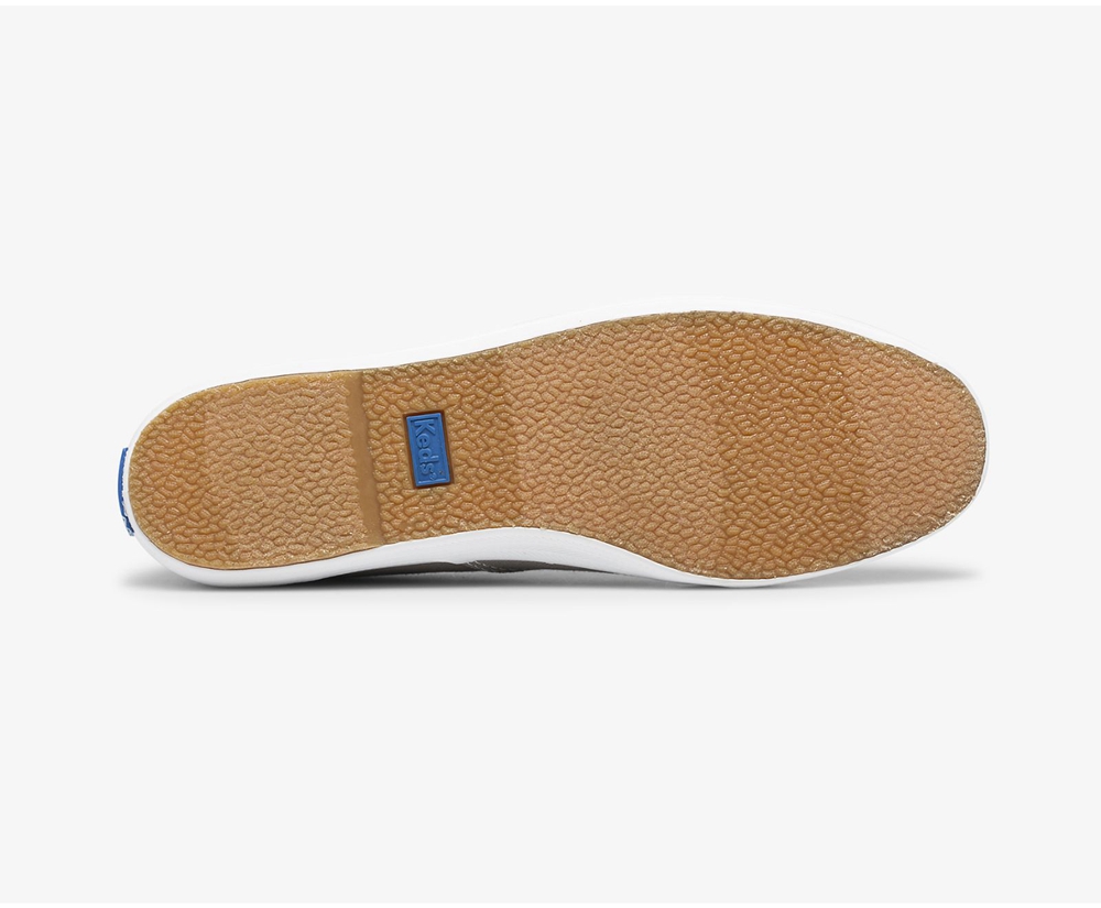 Πανινα Παπουτσια Γυναικεια - Keds Champion Organic Cotton Καμβας - Γκρι - NLUDQ5714